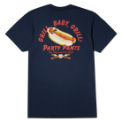 Men's Short Sleeve T- Shirt - Big Weiner Club Navy Blue TEES PARTY PANTS 