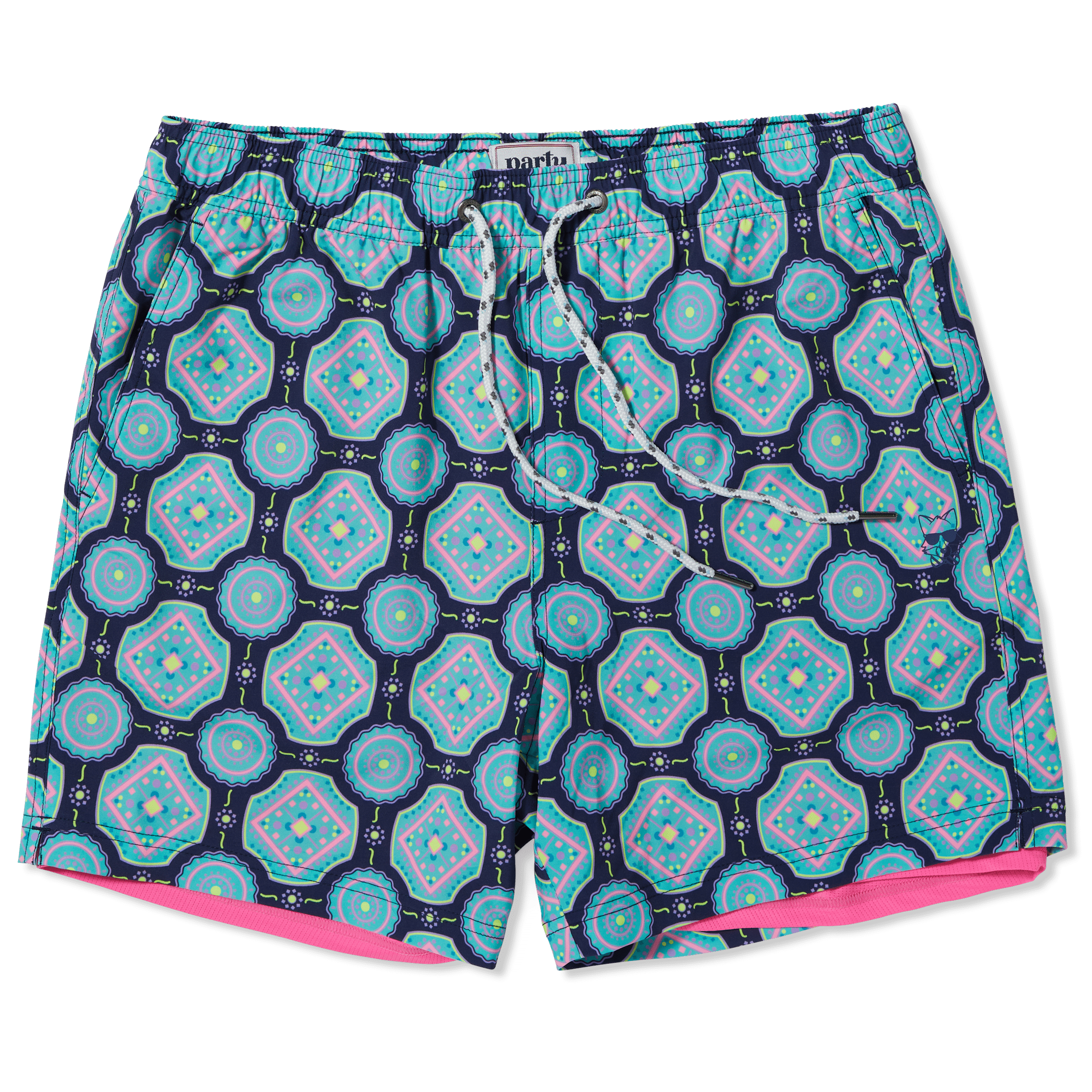 【COLOR iN ID】Ain string color matching short pants Men's Compression Shorts | Geo Pattern – Party Pants
