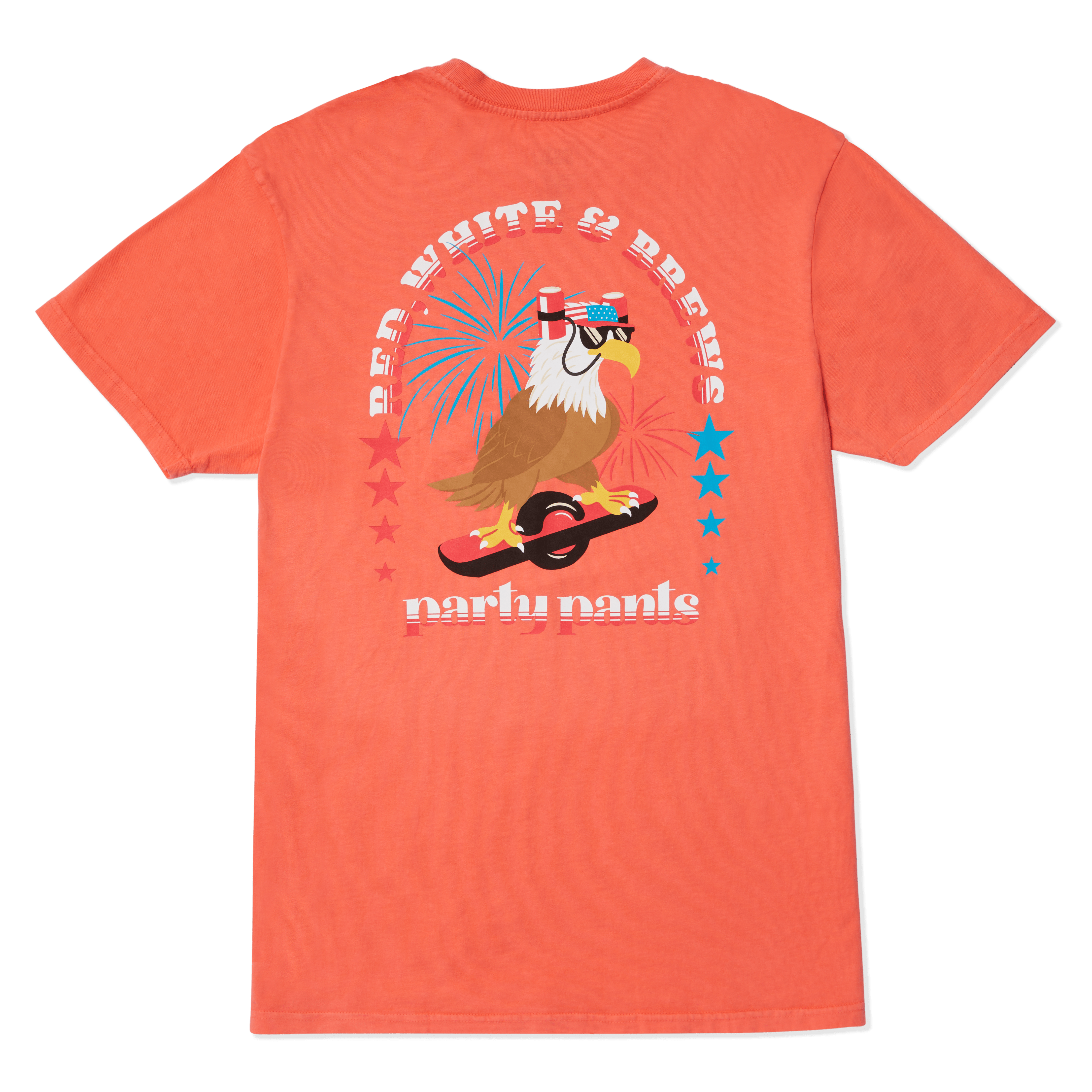 SHRED EAGLE T-SHIRT - CORAL TEE PARTY PANTS 