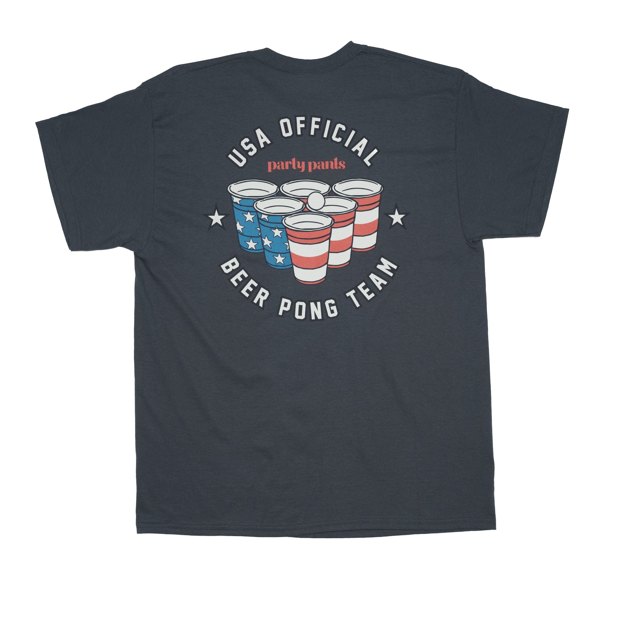 BEER PONG TEAM T-SHIRT - BLUE DUSK TEE PARTY PANTS 