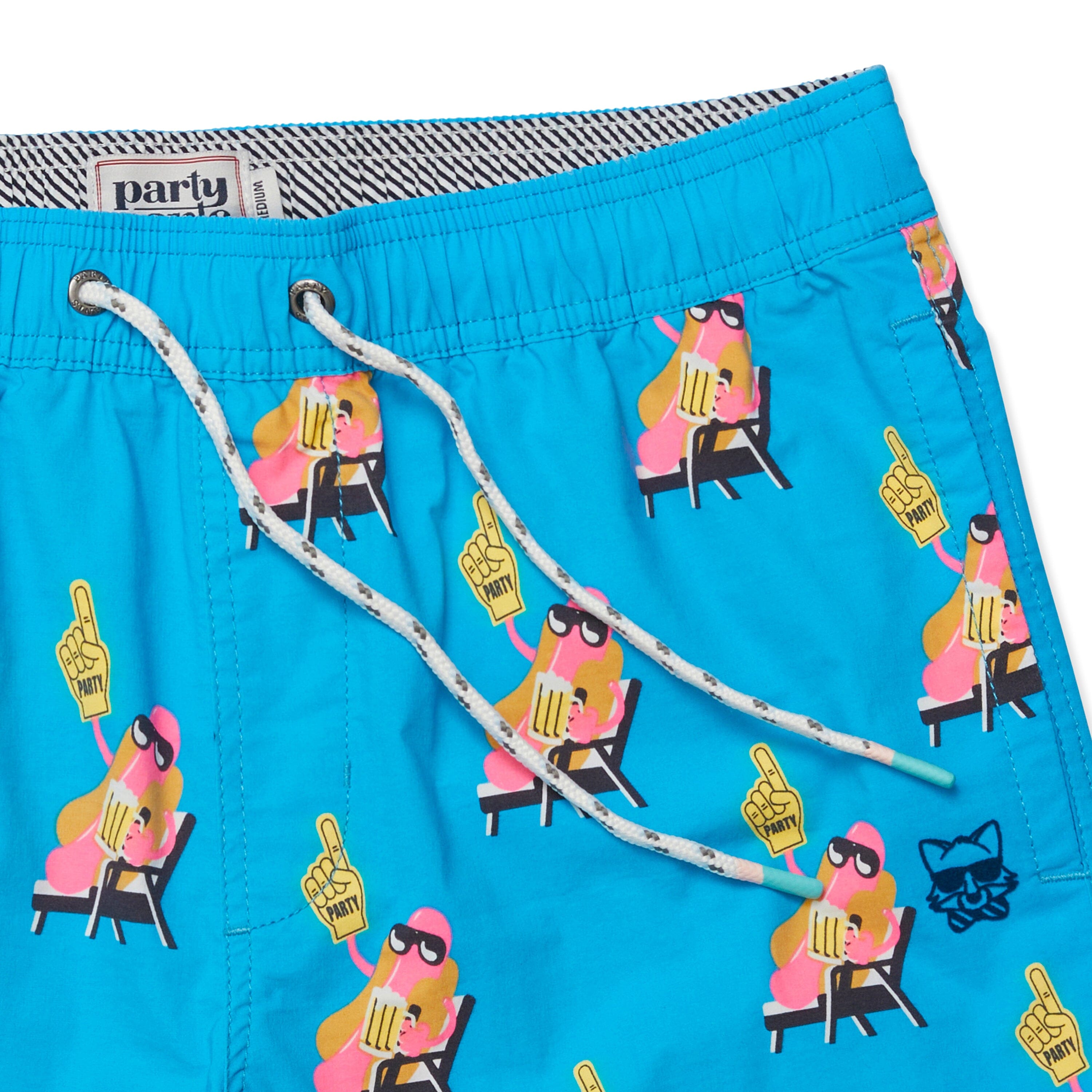 BEER BRAUT PARTY STARTER SHORT - BLUE SALE SHORTS PARTY PANTS 