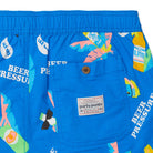 BEER PRESSURE PARTY STARTER SHORT - BLUE PRINTED SHORTS PARTY PANTS 