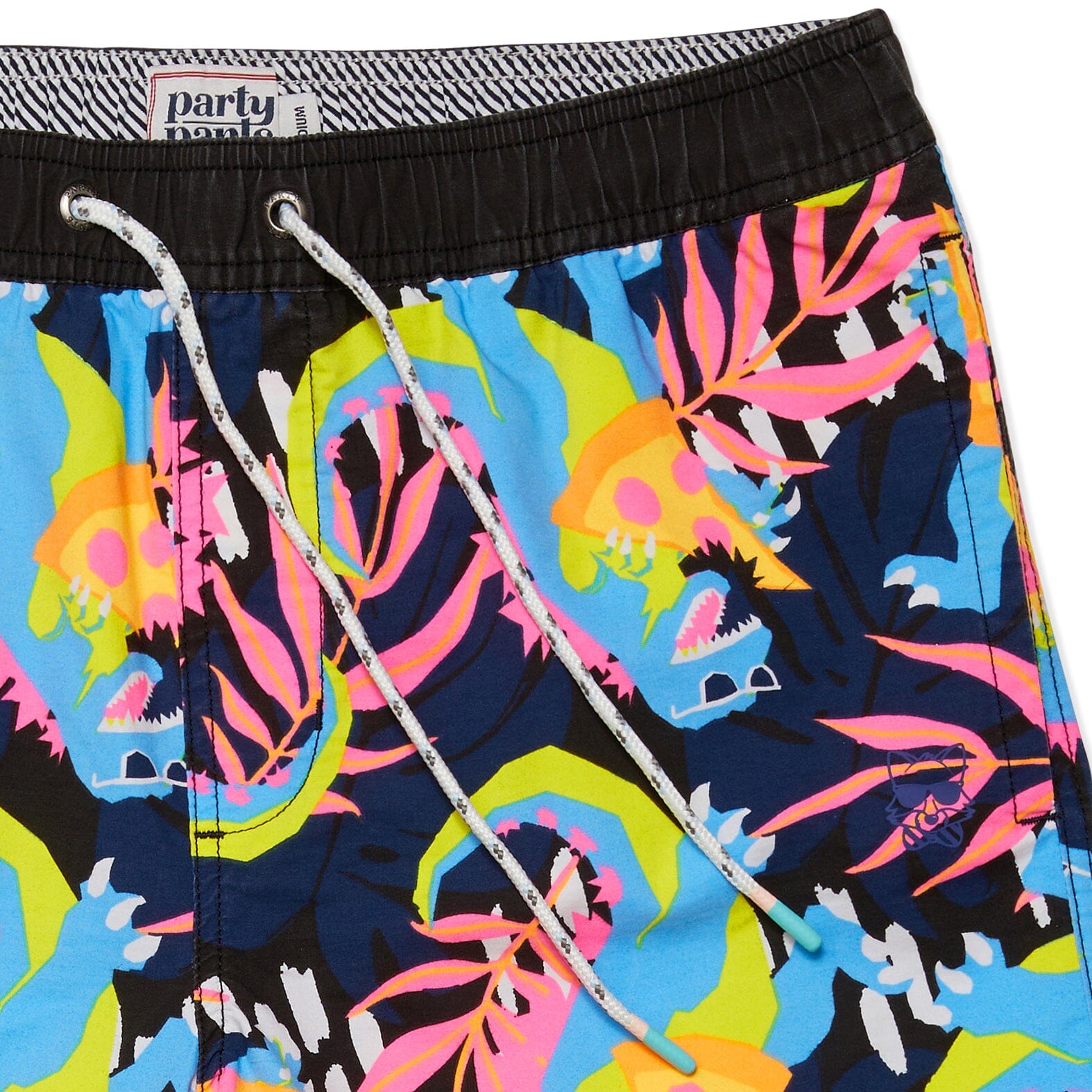 Black - Dino Munchies Party Shorts - Printed Men's Preppy Swim Trunks ...