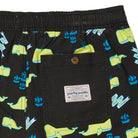 MOBY PARTY STARTER SHORT - BLACK PRINTED SHORTS PARTY PANTS 