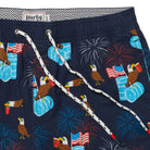 OLD GLORY PARTY STARTER SHORT - NAVY PRINTED SHORTS PARTY PANTS 
