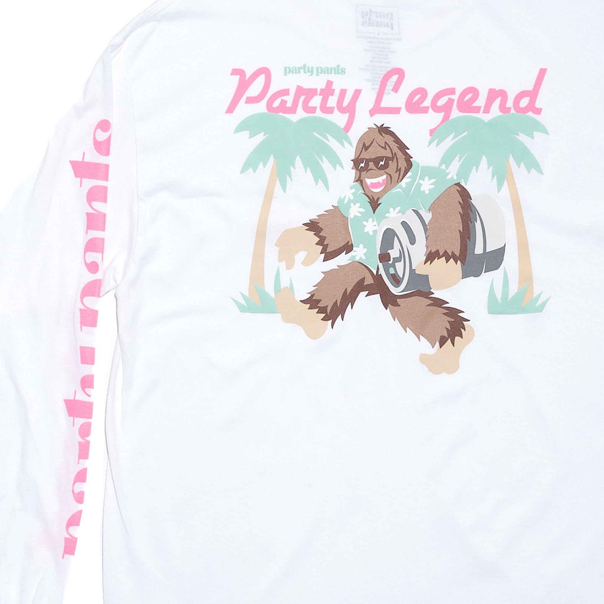 PARTY LEGEND LONG SLEEVE TEE - WHITE LS TEE PARTY PANTS 