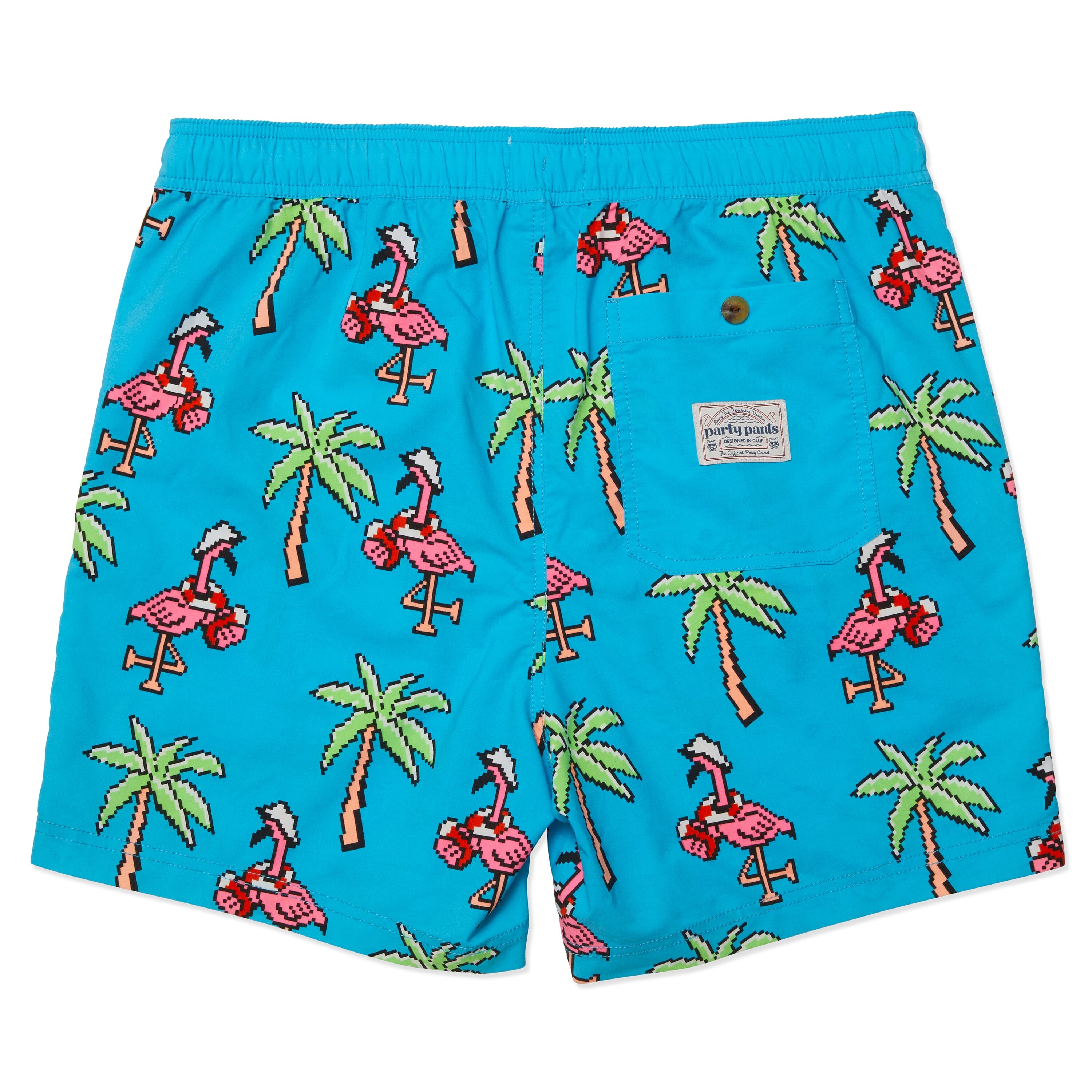 Light Blue - Men's Sport Shorts With Compression Liner - Printed Cruisers  Flamingo Sport Shorts, 5.5 Inseam – Party Pants USA