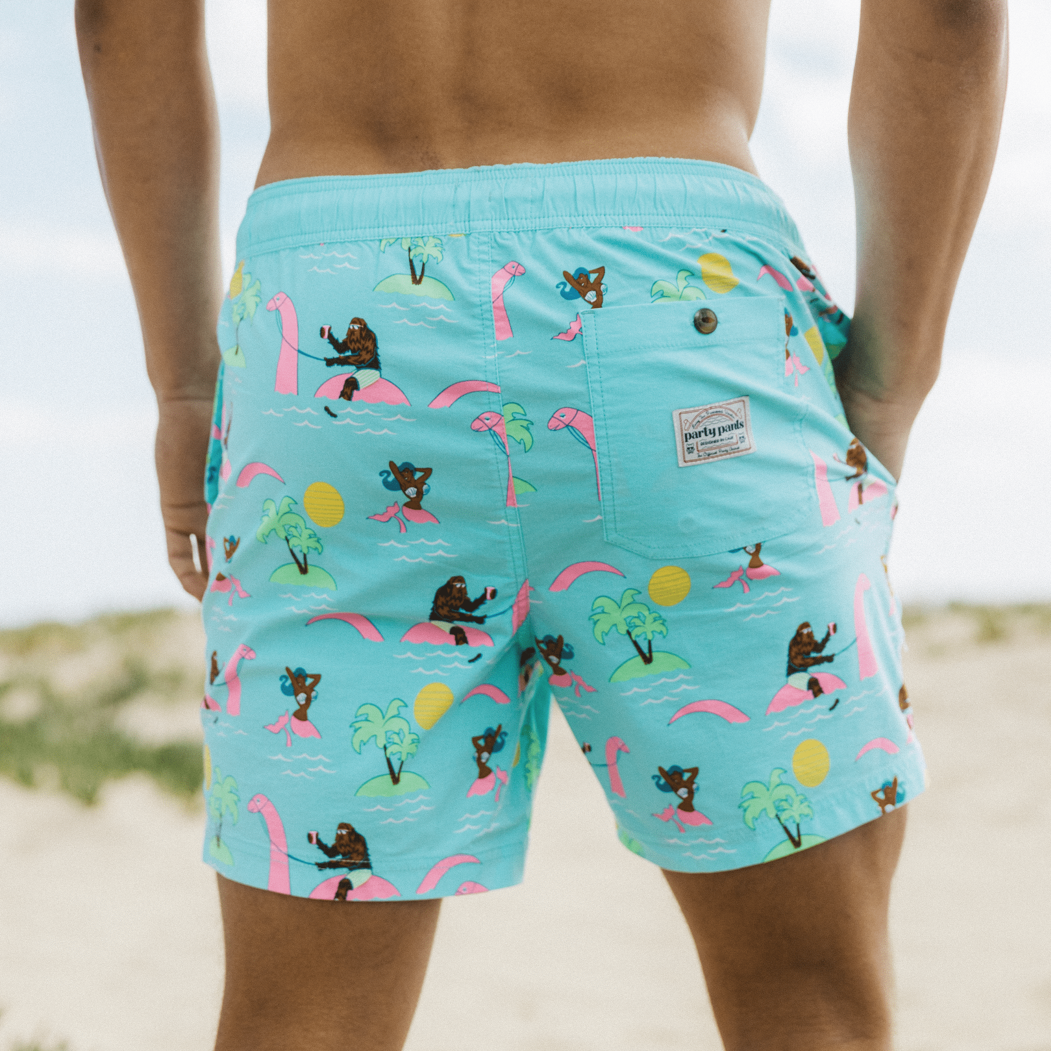 Aruba Blue Beerlieve Party Shorts Printed Men s Preppy Swim