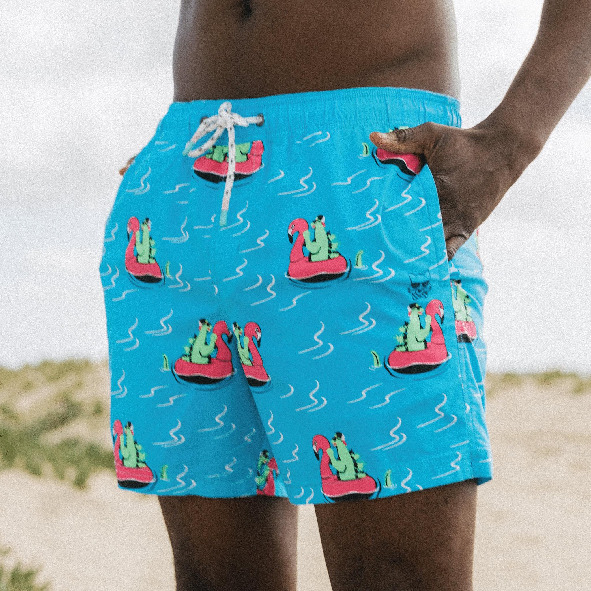 Mens dinosaur 2025 swim trunks