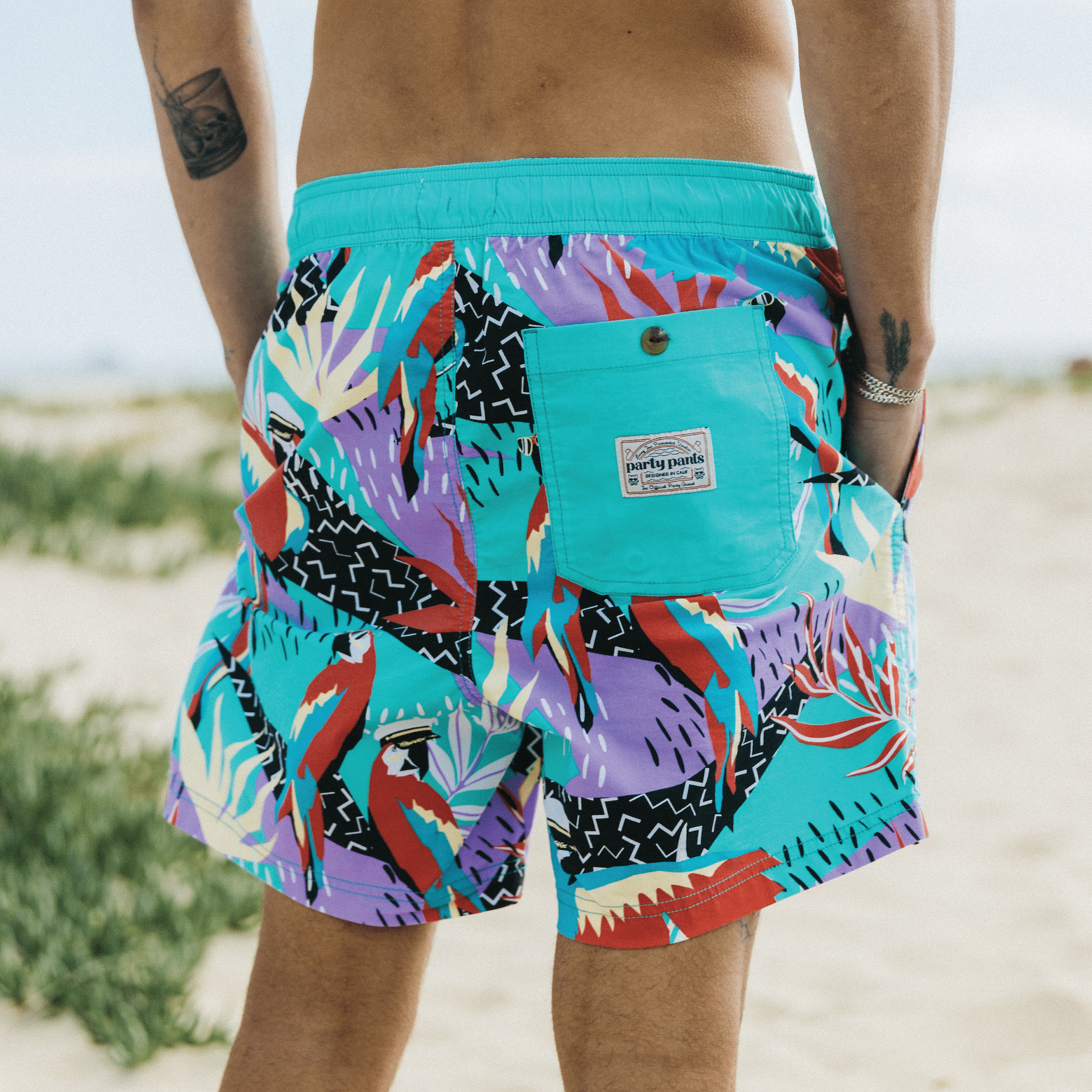 WANYNG Mens Spring Summer Casual Shorts Pants Printed Sports Beach
