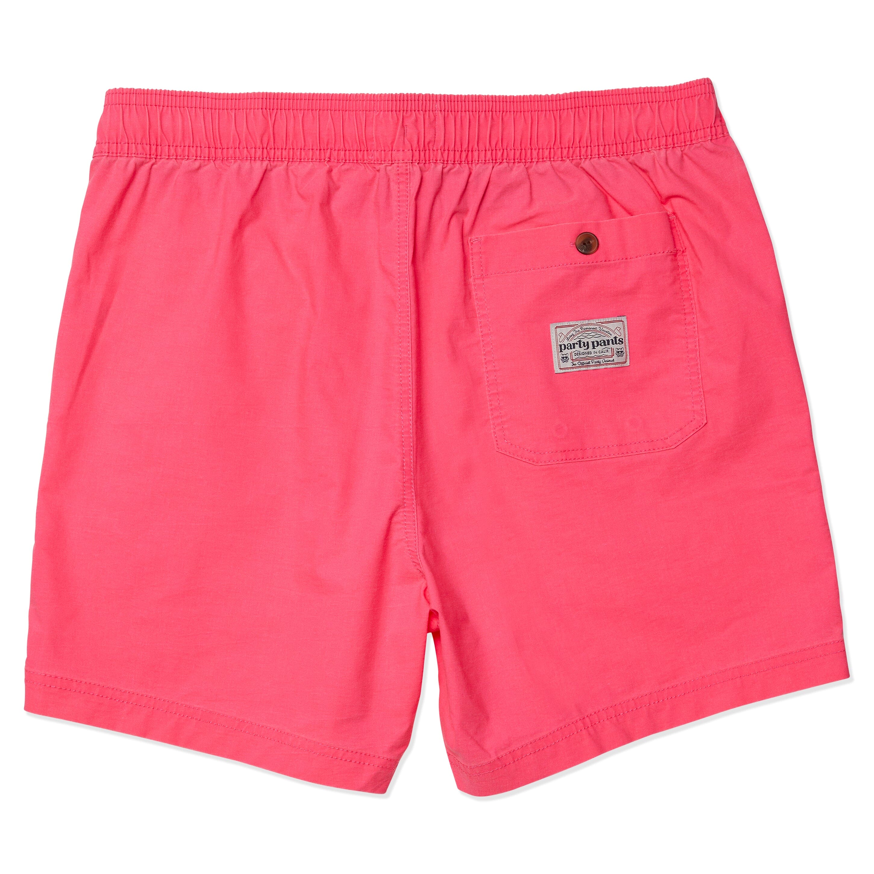 Party Pants USA | Men's Solids Preppy Solid Pink Short
