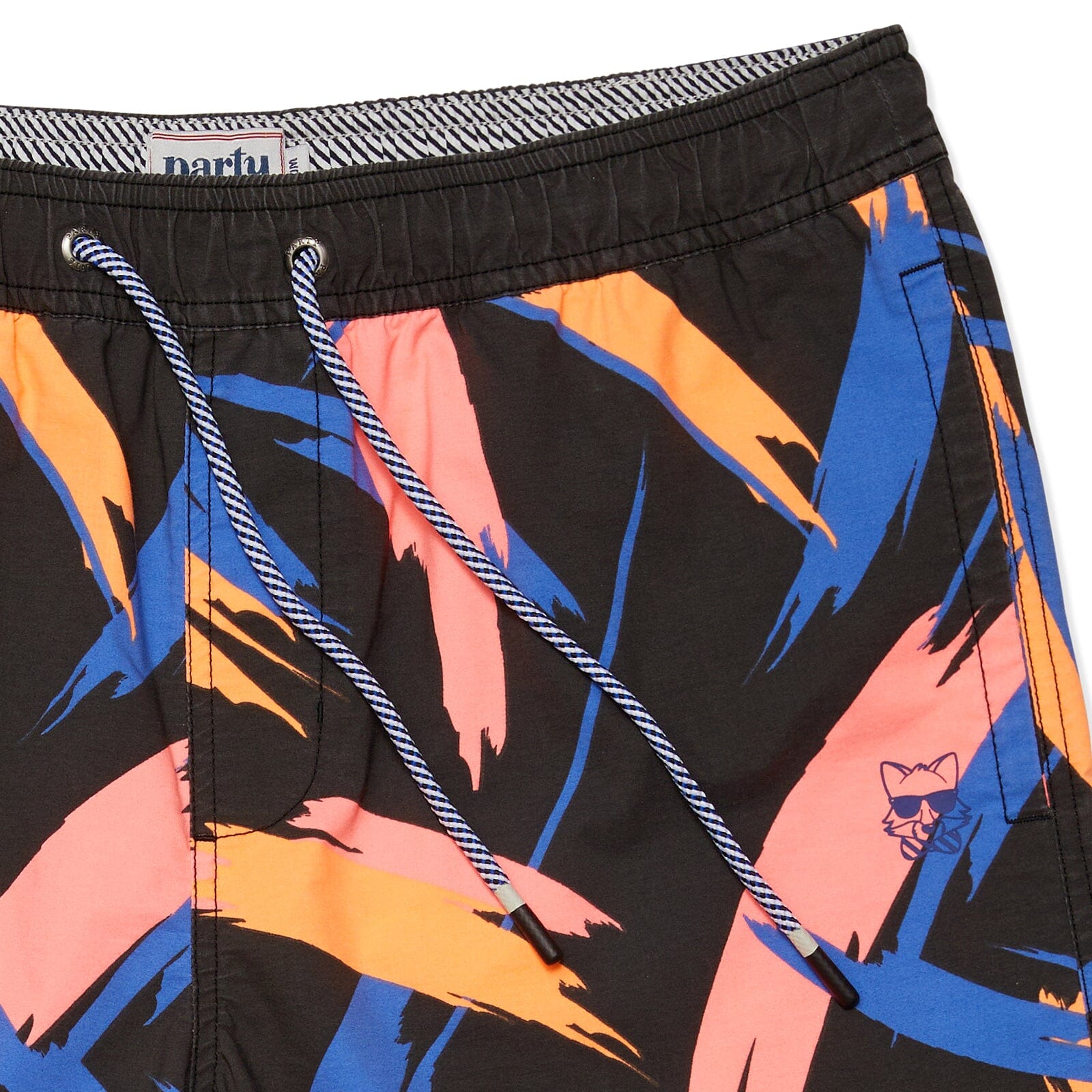 Black - Stroker Party Starter Shorts - Printed Men's Preppy Swim Trunks ...