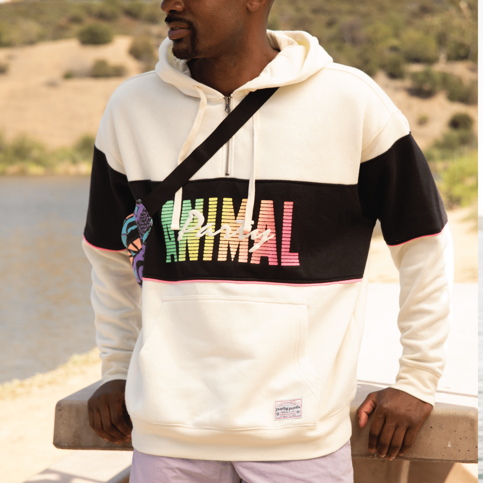 HALF TIME COLORBLOCK HOODIE SALE TOPS PARTY PANTS 