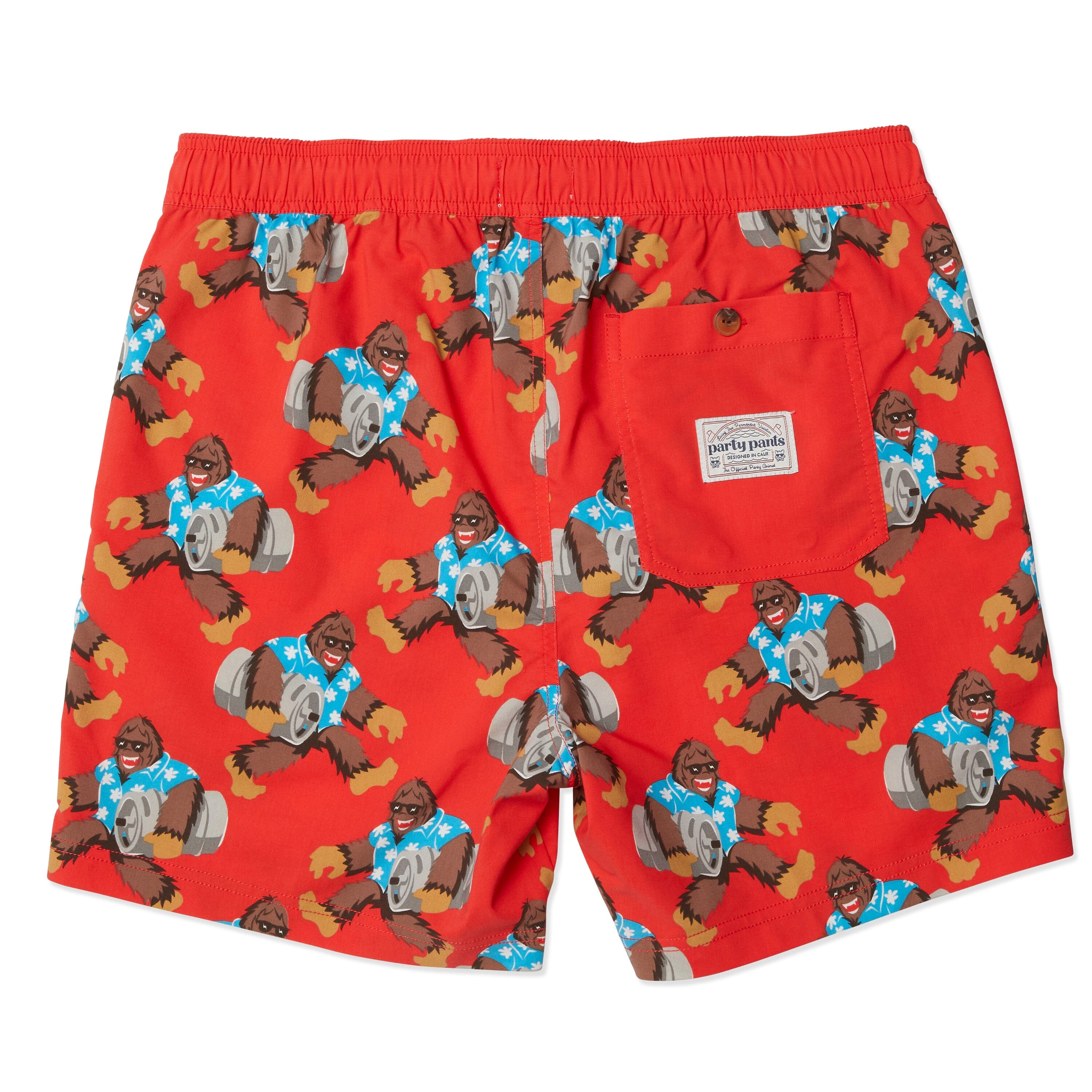 YETI PARTY STARTER SHORT - RED PRINTED SHORTS PARTY PANTS 
