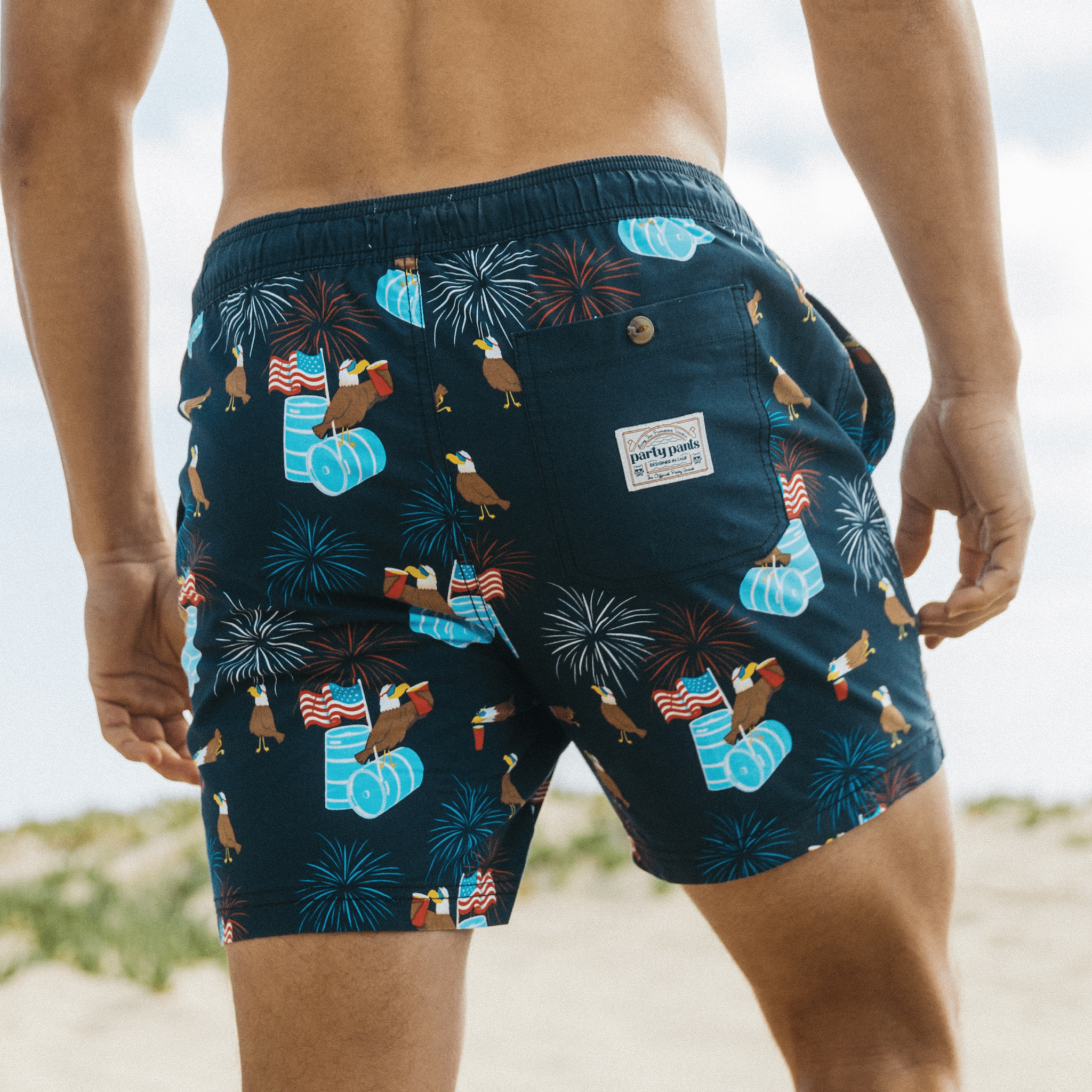 Buy American Eagle Pack Of 3 Printed Logo Waistband Trunks In